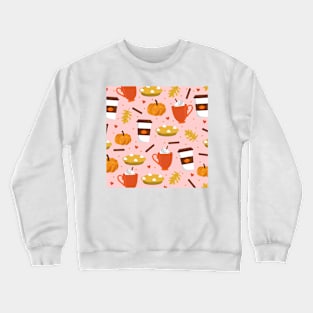 love pumpkin spice pink Crewneck Sweatshirt